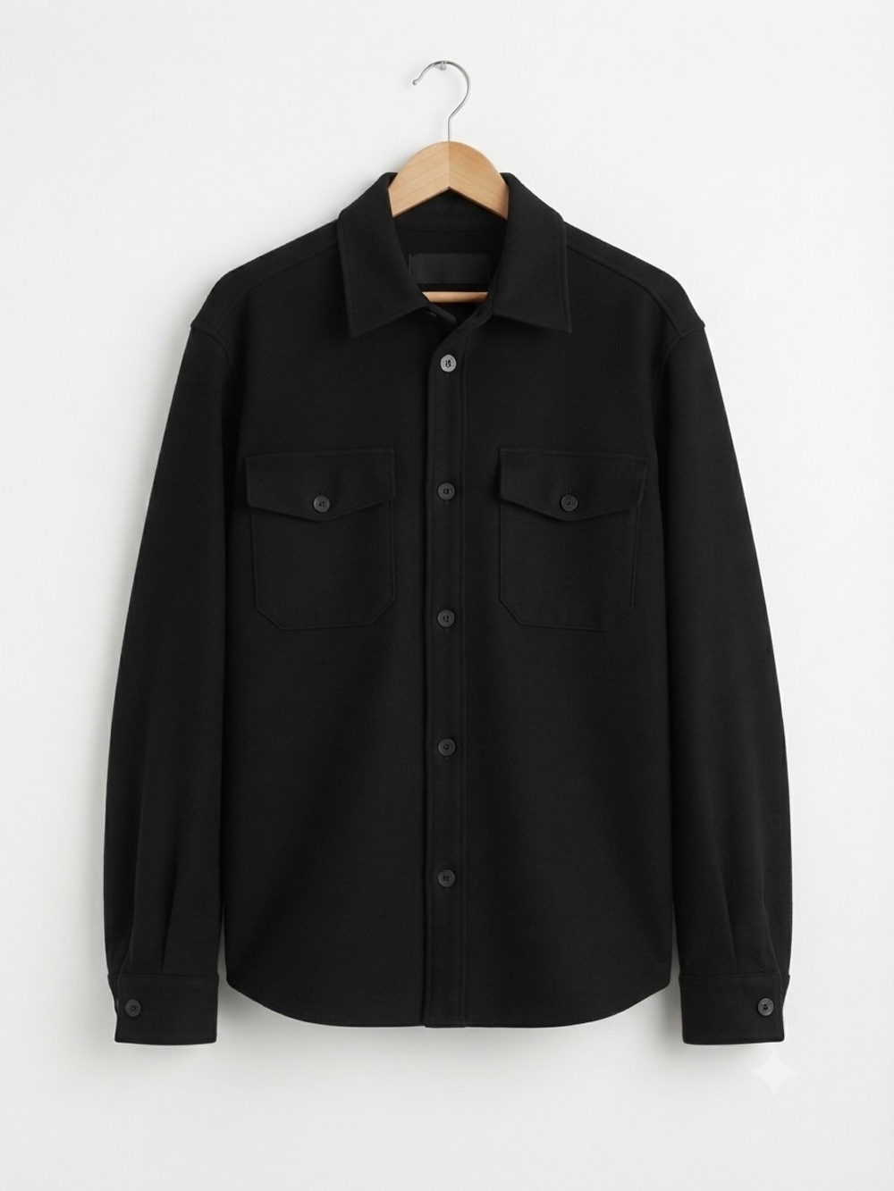 OAK + FORT Men's Oversized Twin-Pocket Shirt Jacket Shacket Size S/M Minimalist